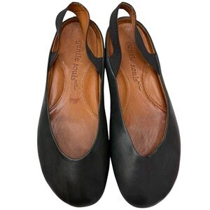 Gentle Souls by Kenneth Cole Gretchen SlingBack Ballet Flats Black Sz 8.5